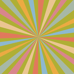 Rays in 70s colors style