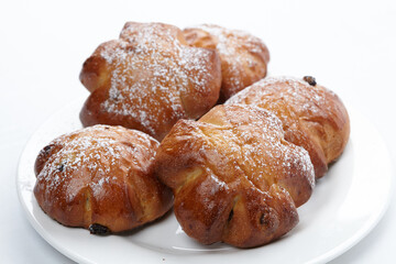 Freshly Baked Traditional Sweet Buns