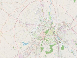 National Capital Territory of Delhi, India. OSM. No legend