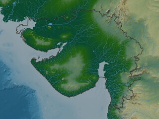 Gujarat, India. Physical. No legend © Yarr65