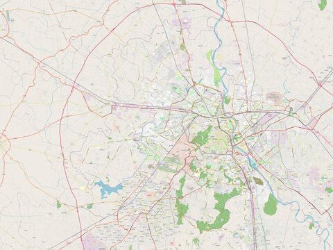 National Capital Territory of Delhi, India. OSM. No legend