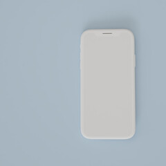 Smartphone similar to iphone xs max with blank white screen for Infographic Global Business Marketing Plan , mockup model similar to iPhones isolated Background of digital investment economy. 3d