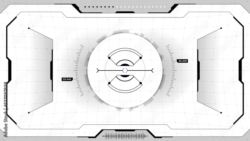 Poster vr hud digital futuristic interface cyberpunk screen. sci-fi virtual reality technology view head up