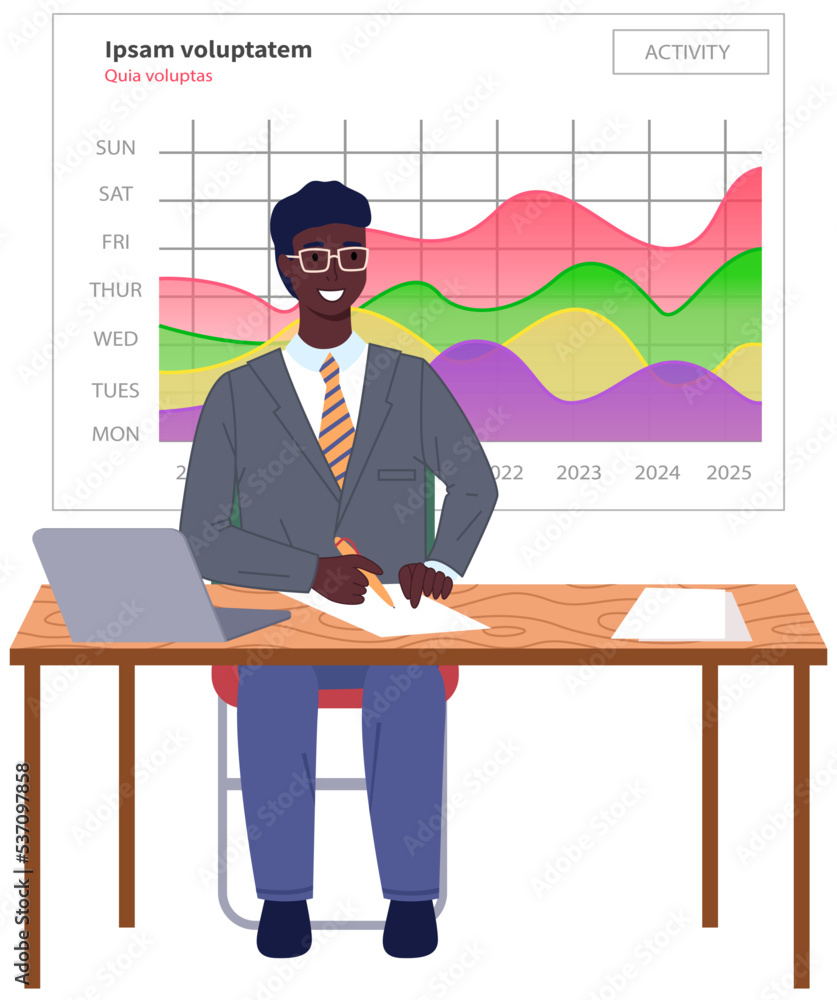 Poster analytics information and development statistics. web analysis measure, product testing technology. 
