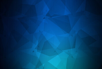 Dark BLUE vector texture with abstract poly forms.