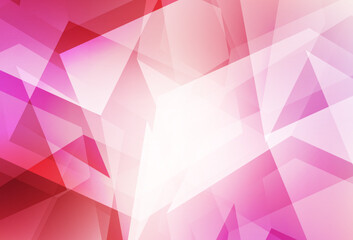 Light Pink vector gradient triangles texture.