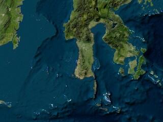 Fototapeta na wymiar Sulawesi Selatan, Indonesia. Low-res satellite. No legend