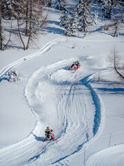 RACE OF SNOWMOBILE