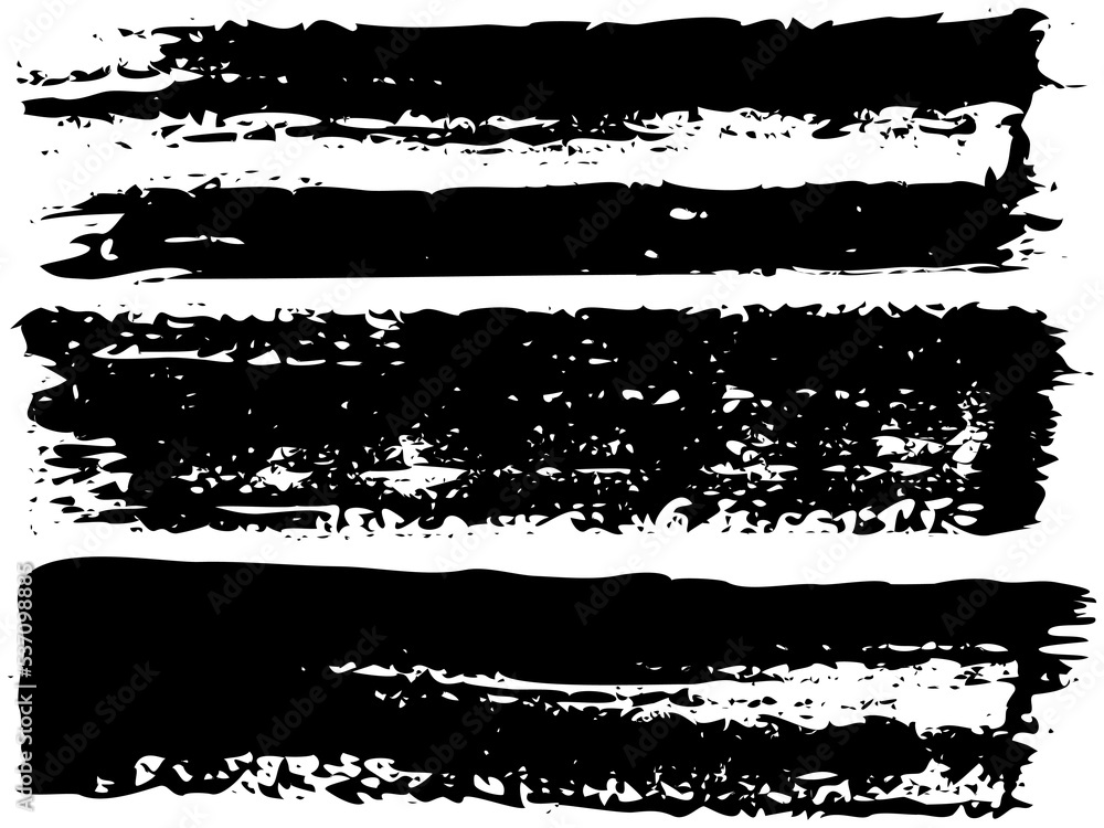 Poster set of different abstract shapes, smears and prints. black design elements isolated on white backgro