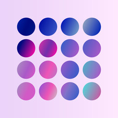 abstract colorful gradient set circle background