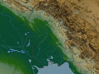 Khuzestan, Iran. Physical. No legend