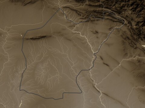 Ninawa, Iraq. Sepia. No legend
