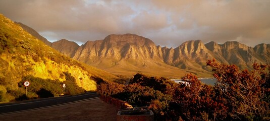 mountains in the morning