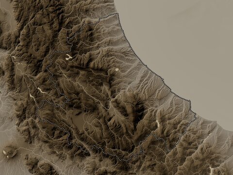 Abruzzo, Italy. Sepia. No legend