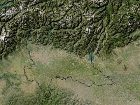 Lombardia, Italy. Low-res satellite. No legend