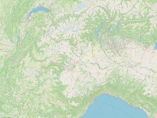 Piemonte, Italy. OSM. No legend