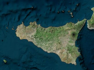 Sicily, Italy. High-res satellite. No legend