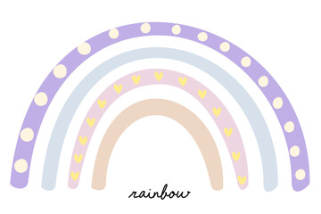 Rainbow hand drawn with vector for decoration , background , illustration 