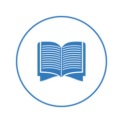 Reading book on library icon | Circle version icon |