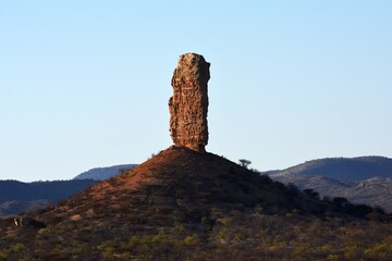 Die Vingerklippe (Felsnadel) in Namibia. 