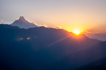 sunrise over mountains