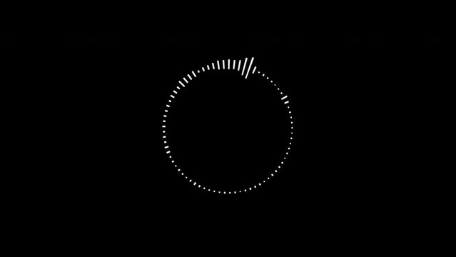 Sound wave isolated on black background. Line digital sound wave equalizer. Audio technology circle concept and design under the concept of dark emphasize simplicity or animated background.