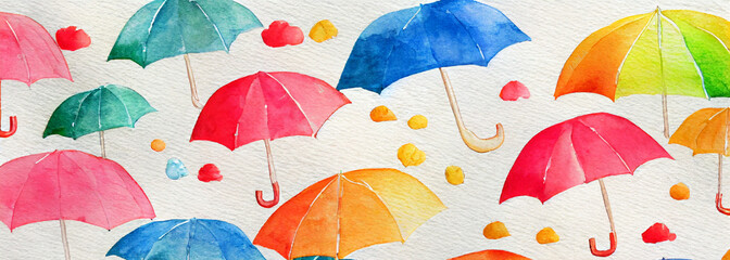pattern with colorful umbrellas