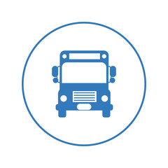 Transport bus front part icon | Circle version icon |