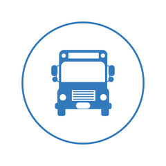 Transport bus front part icon | Circle version icon |