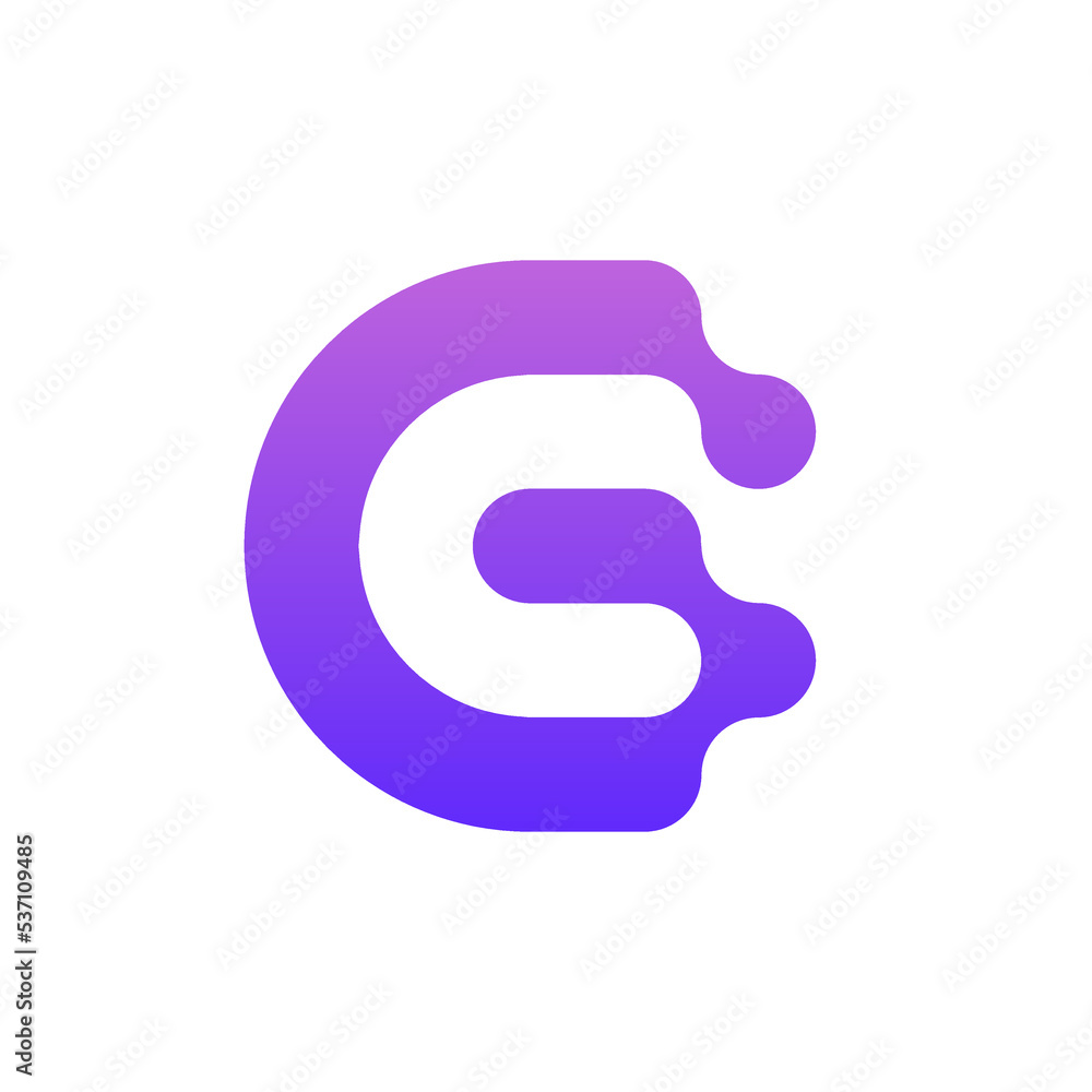 Wall mural Letter G technology abstract modern logo design