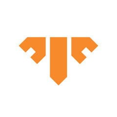 Letter T house abstract logo design