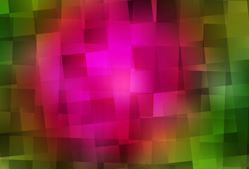 Dark Pink, Green vector background in polygonal style.