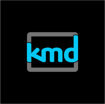 KMD company name initial letters monogram. KMD icon.