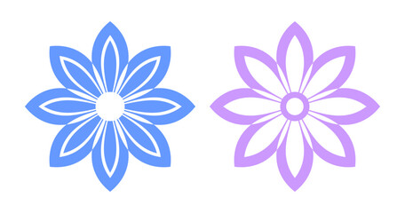 Abstract Flower Icons. Elements for Design.