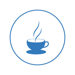 Morning drink coffee cup icon | Circle version icon |