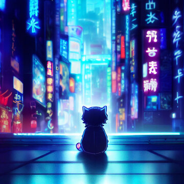 Anime Tokyo City By Night, Anime And Manga Illustration