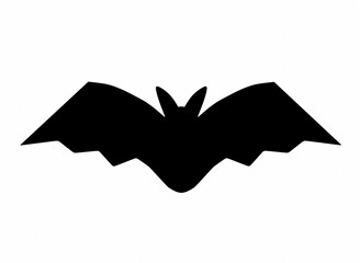 silhouette of a bat on a white background 3d-rendering