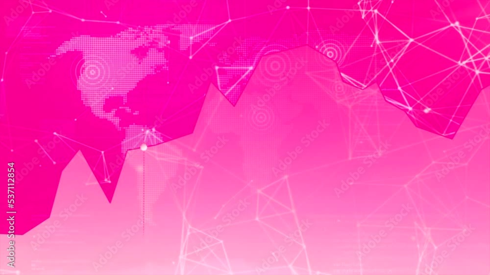 Poster pink and green graph. motion.cartoon animation with graphs with a white dot moving to the left.