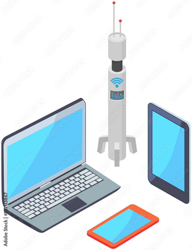 Aufkleber mobile global internet communications and data transmission. world wide web on gadgets via wireless 