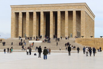 group of people walking in the city anıtkabir atatürk monument nation national ankara turkey