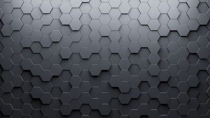 Realistic abstract honeycomb background. 3d rendering.