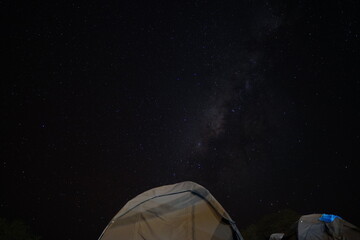 Campsite at Serengueti under stars