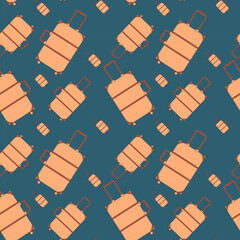 Suitcase icon pattern seamless pattern. Vector illustration isolated on white background.
