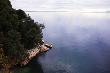 Beautiful landscape with seacoast and sea                           
