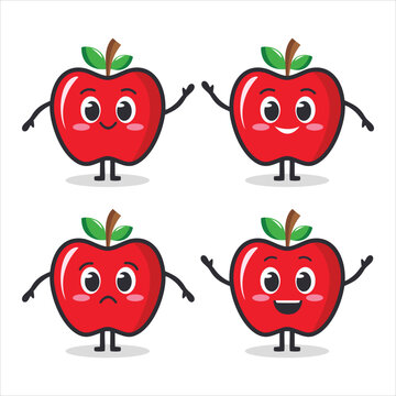 set of fruit character for education 
simple and elegant design