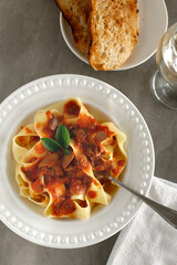 pasta with sauce