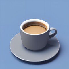 Cup of isometric coffee
