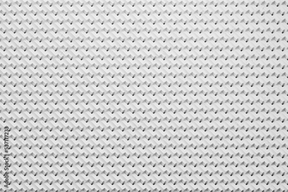 Poster abstract white row of objects background 3d rendering