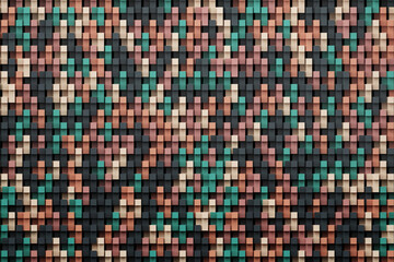 Fototapeta premium Abstract row of colorful futuristic objects background 3d rendering