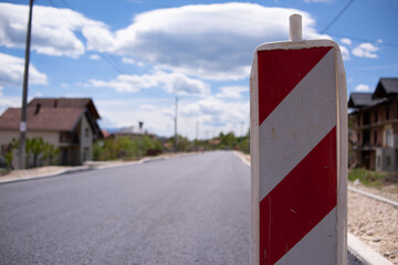 New road, surface a new asphalt road way